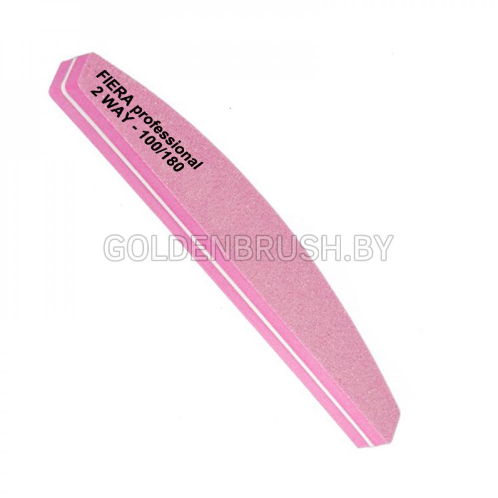 FSS-312 Пилка-полировка розовая, лодочка 100/180