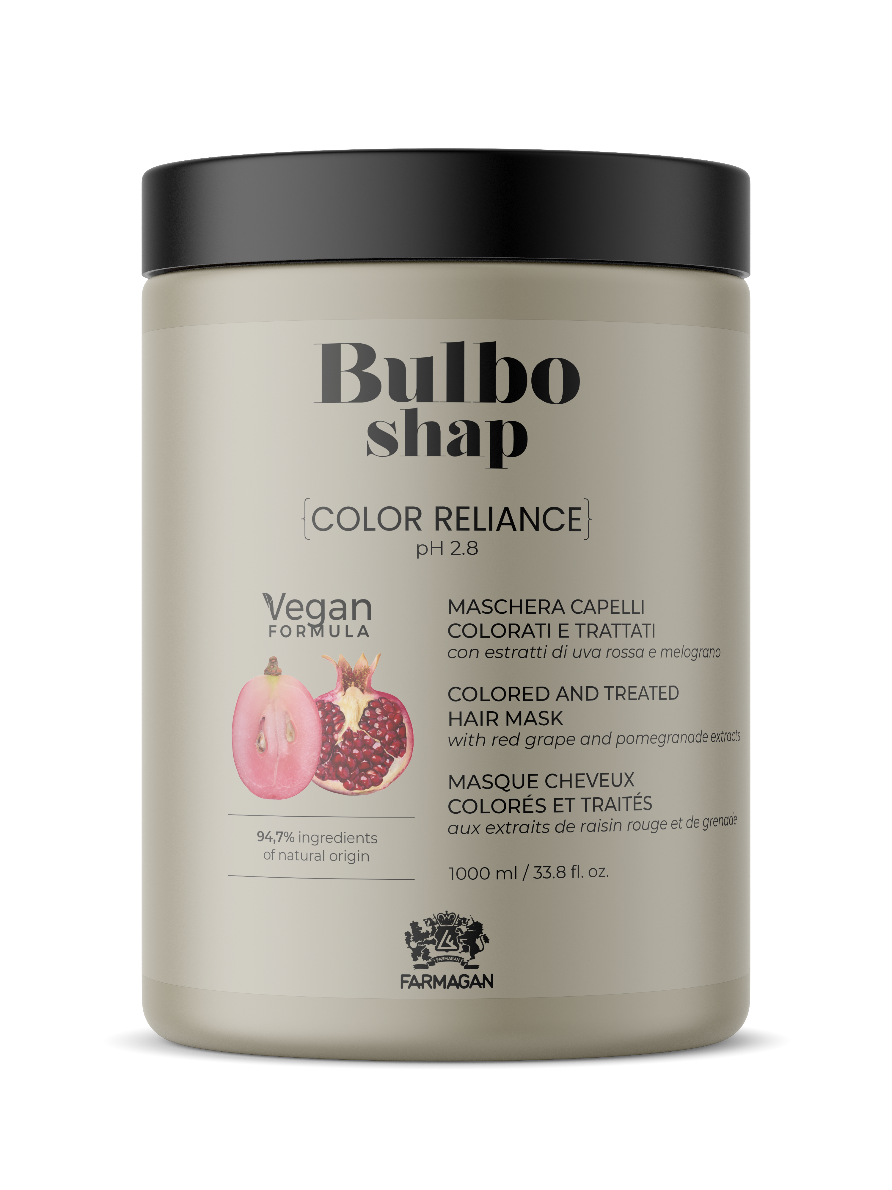 Маска для сохранения стойкости цвета окрашенных волос BULBO SHAP RELIANCE 1000 ML