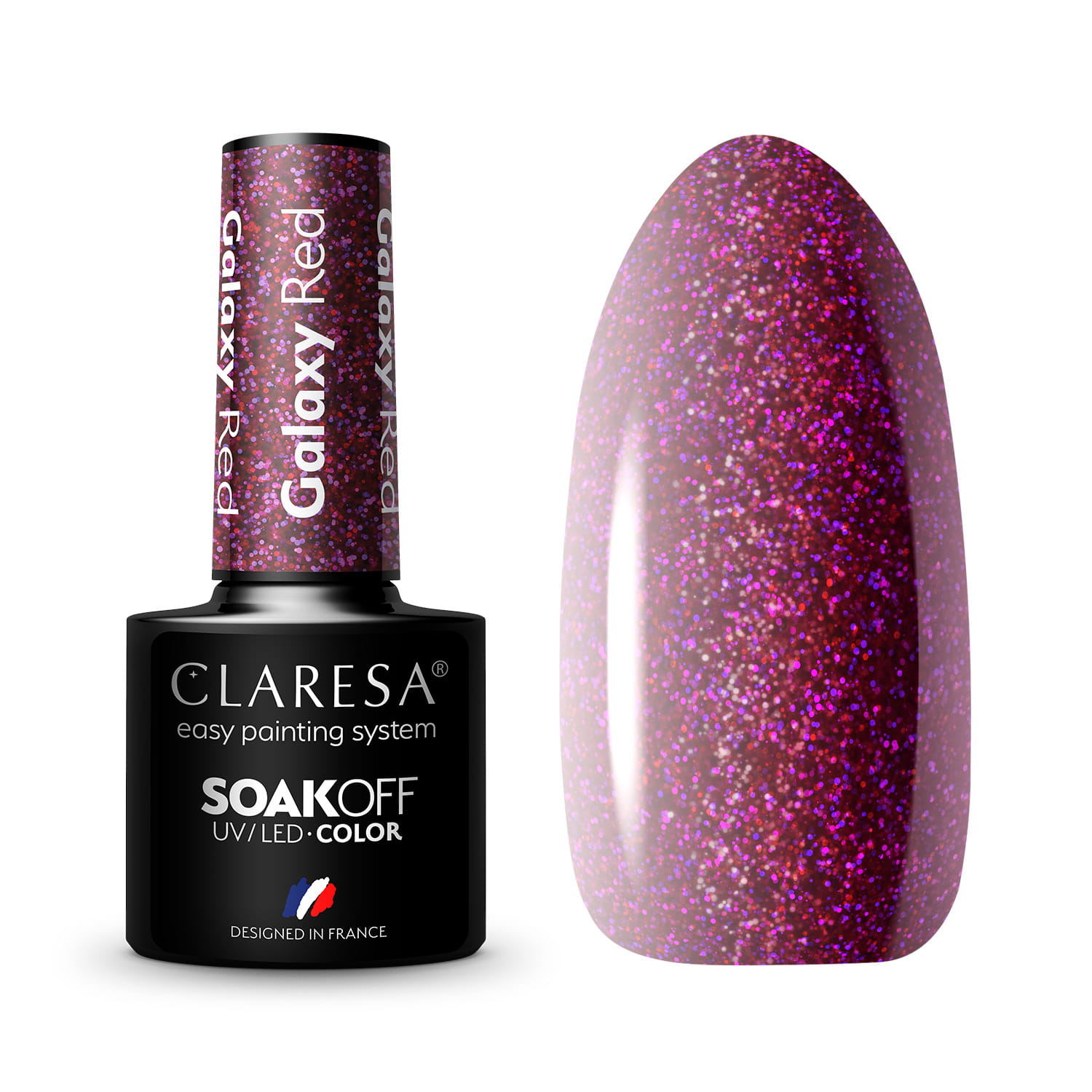 Гель-лак Claresa Galaxy Red, 5 мл