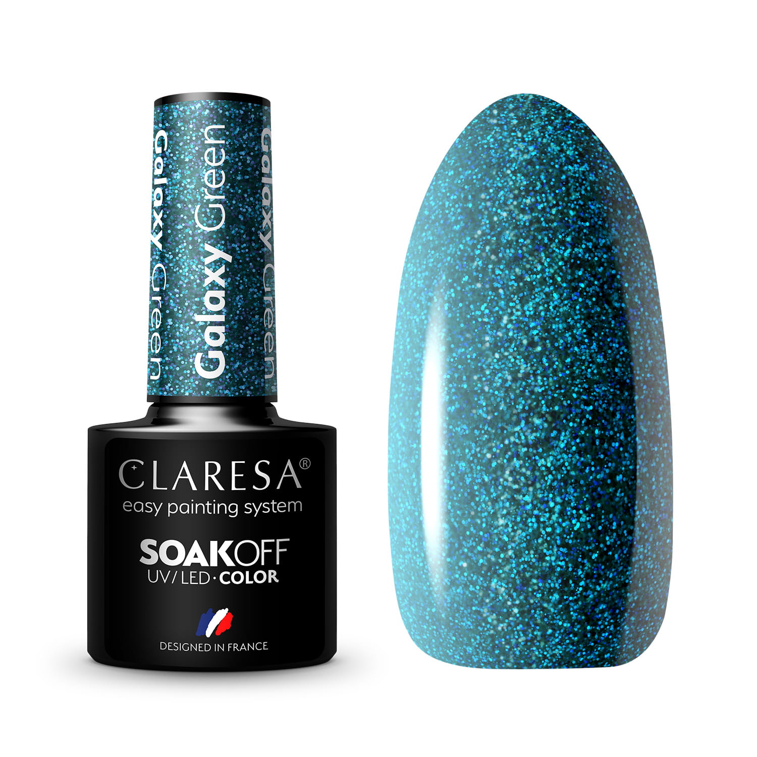 Гель-лак Claresa Galaxy Green, 5 мл
