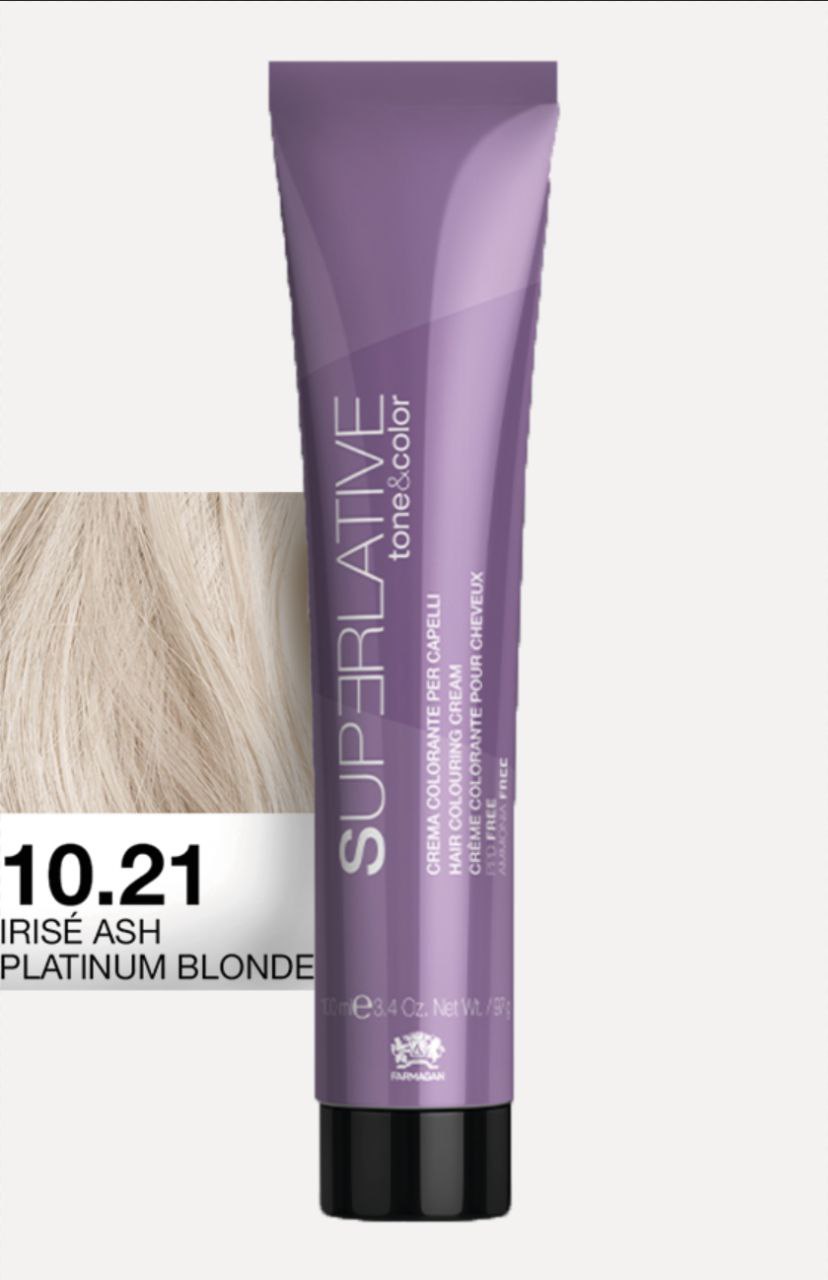 Полуперманентный тонер Tone&Color 10,21 Ирисово-пепельный платиновый блонд BLONDE PLATINUM IRISEE ASH 100ML