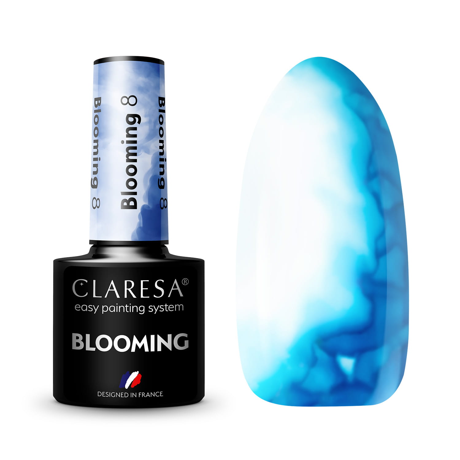 Акварельный гель-лак Claresa Blooming 08 Синий Blue, 5 мл