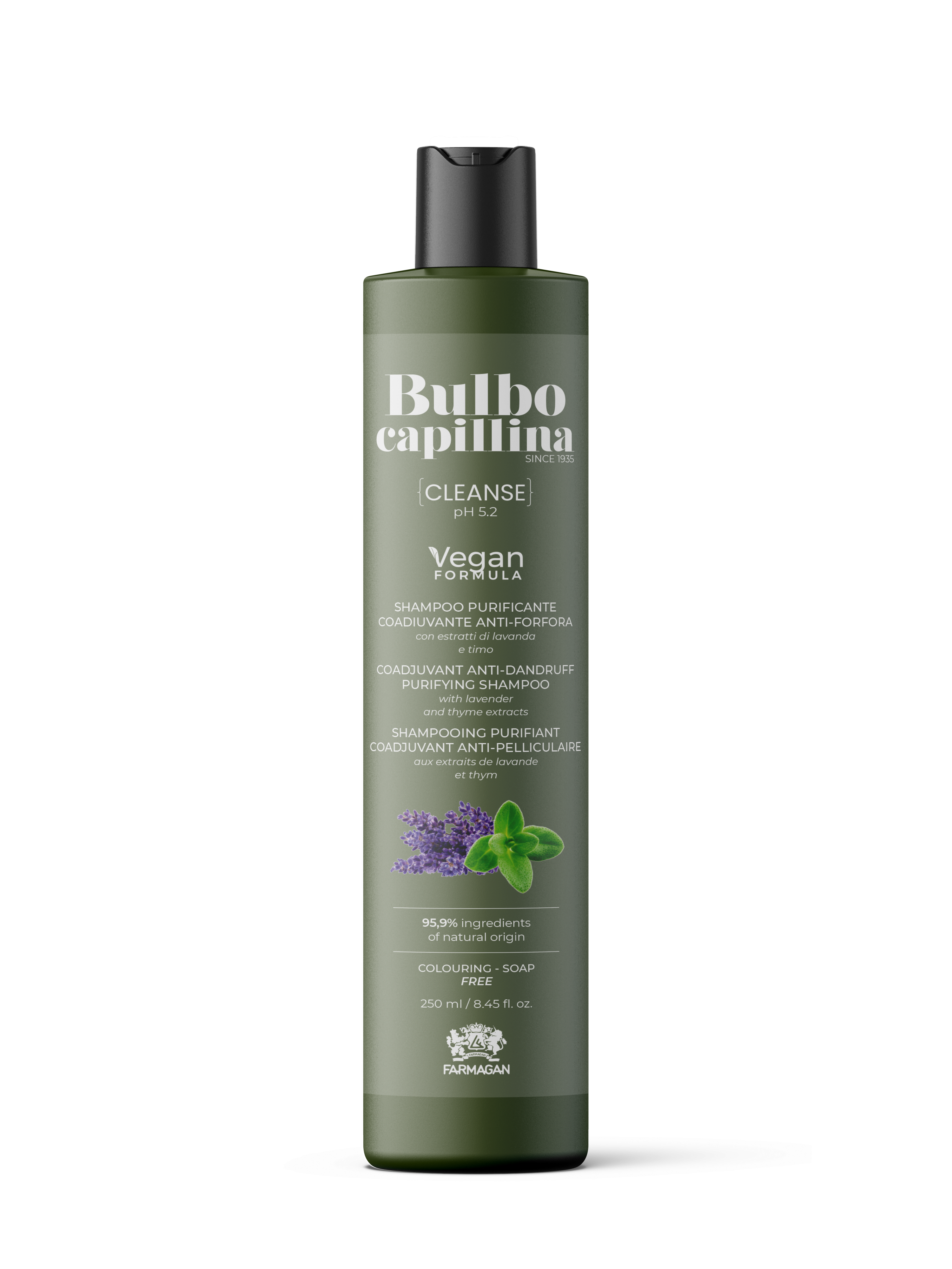 Очищающий шампунь против перхоти, себорегулирующий BULBO CAPILLINA CLEANCE 250 ML