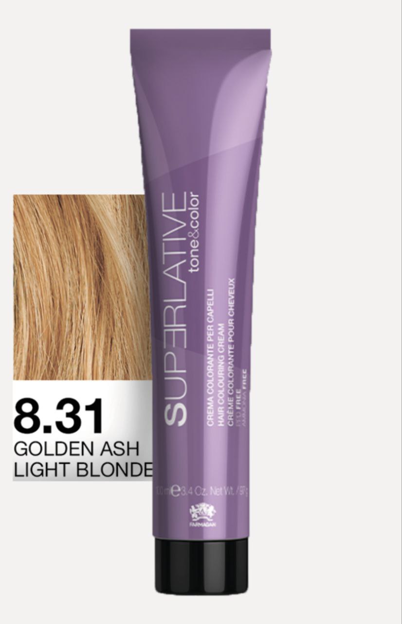 Полуперманентный тонер Tone&Color 8,31 Перельно-золотой светлый блонд LIGHT BLONDE GOLDEN ASH 100ML