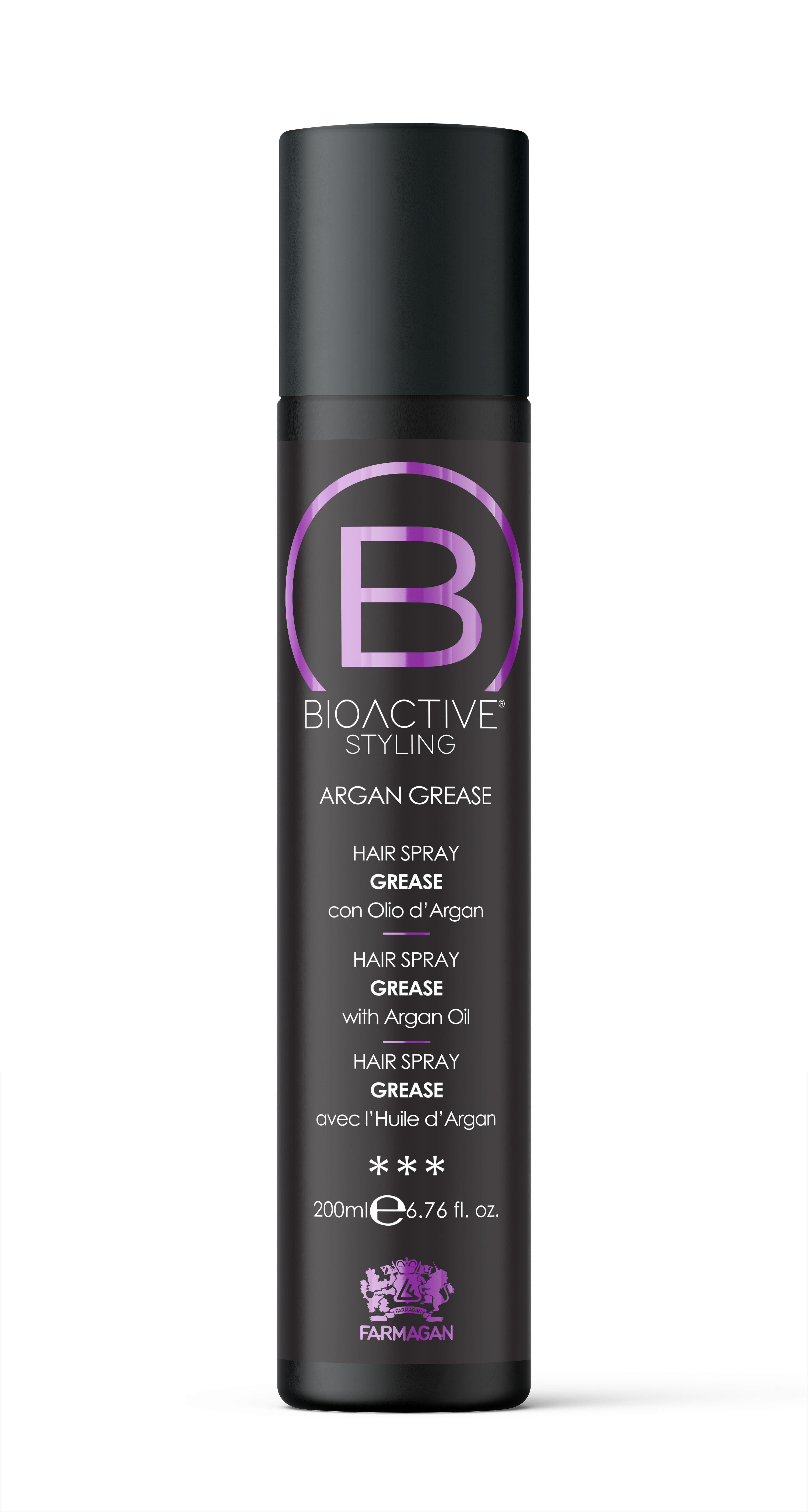 Спрей-блеск для волос с аргановым маслом BIOACTIVE Styling Argan Grease 200 ML