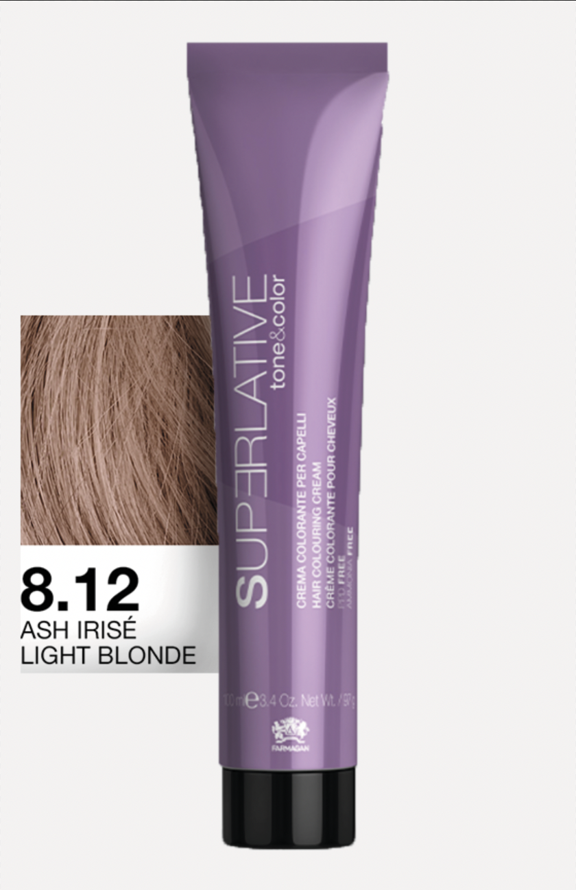 Полуперманентный тонер Tone&Color 8,12 Пепельно-ирисовый светлый блонд LIGHT BLONDE ASH IRISEE 100ML