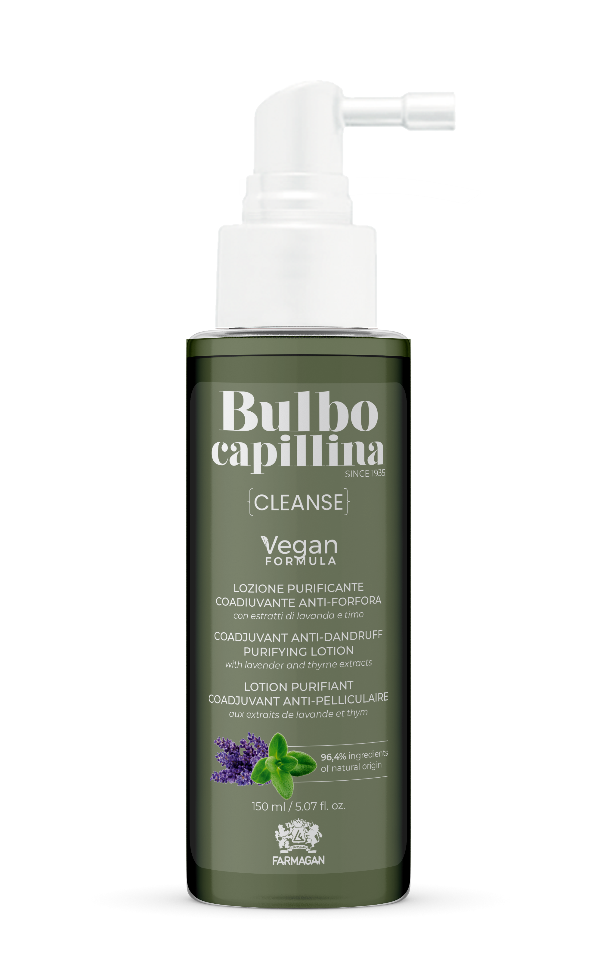 Лосьон против перхоти, себорегулирующий BULBO CAPILLINA CLEANCE 150 ML