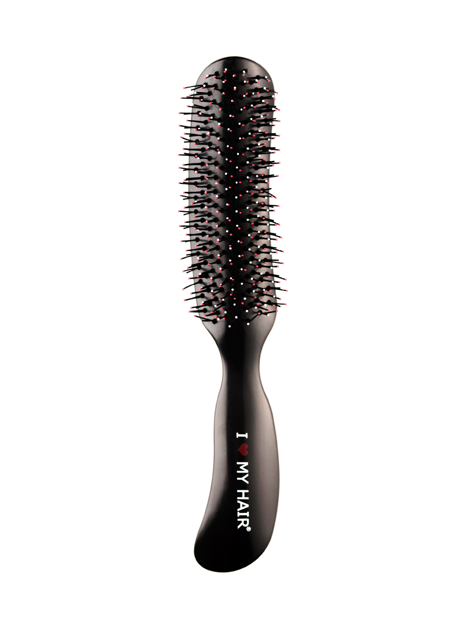 Парикмахерская щетка ILMH "Therapy Brush" черная глянцевая M