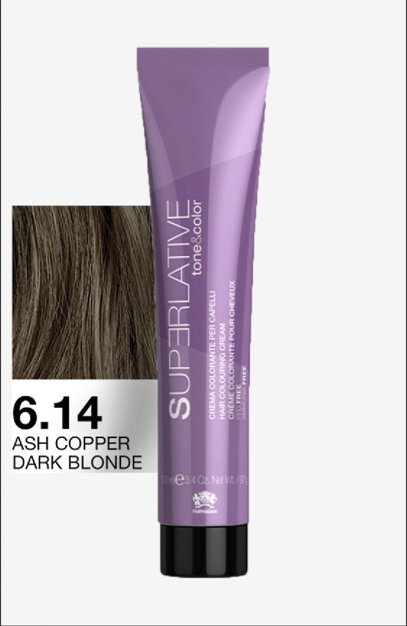 Полуперманентный тонер Tone&Color 6,14 Темный пепельно-медный блонд DARK BLONDE ASH COPPER 100ML