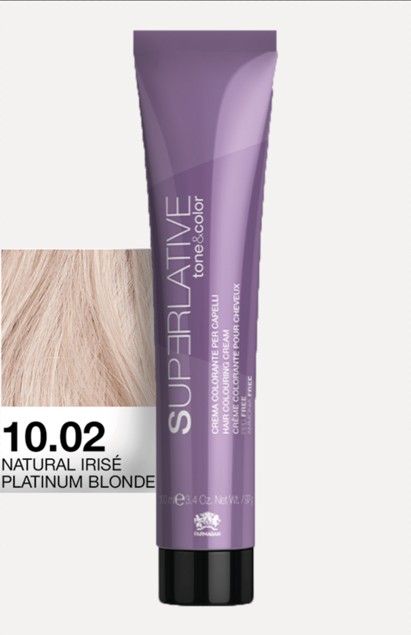 Полуперманентный тонер Tone&Color 10,02 Ирисово-платиновый натуральный блонд BLONDE PLATINUM NATURAL IRISEE 100ML