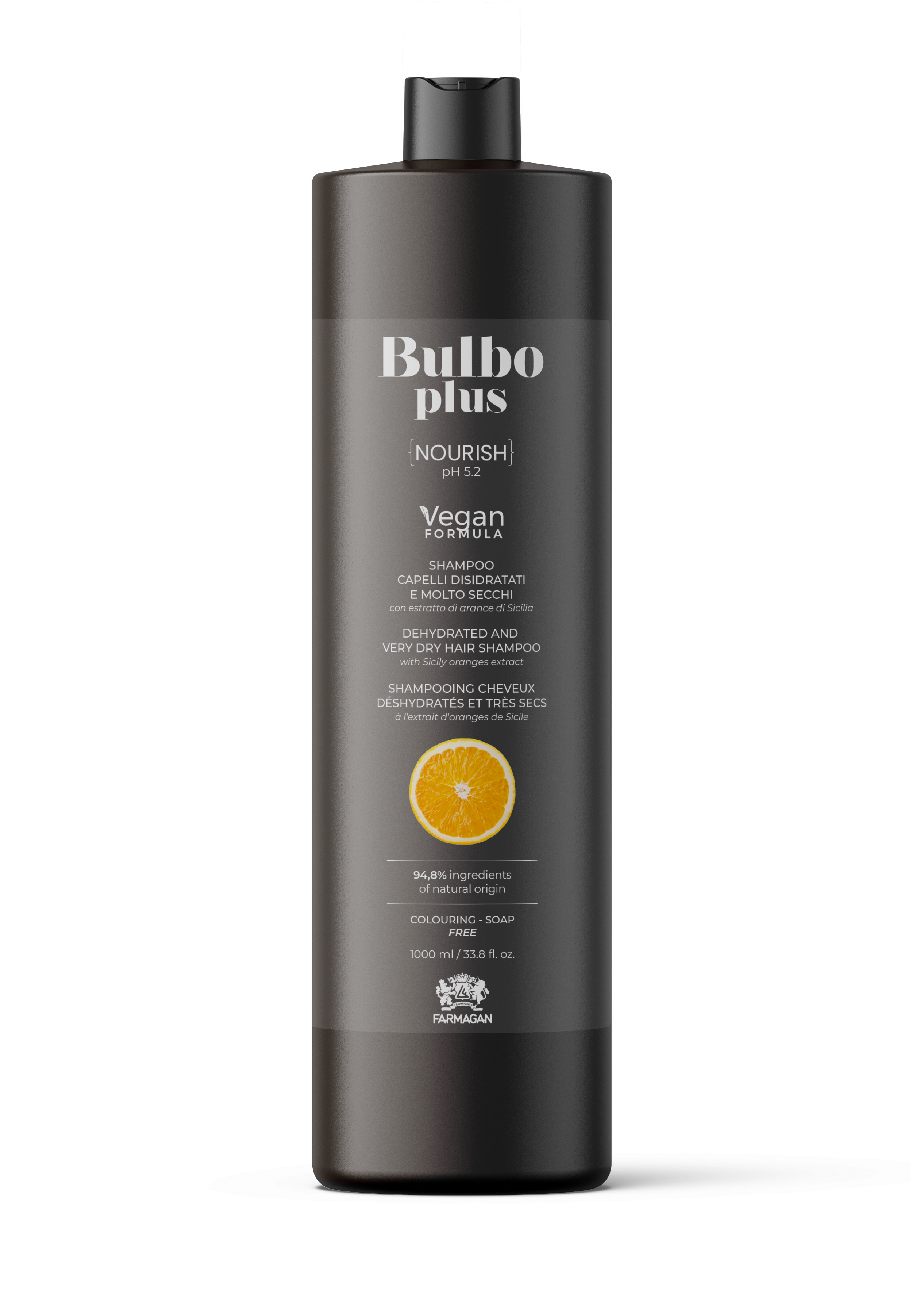 Питательный шампунь для обезвоженных и очень сухих волос BULBO PLUS NOURISH 1000 ML