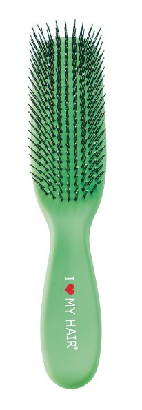 Парикмахерская щетка ILMH "Spider Soft" 1503 зелёная матовая S